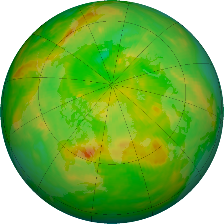 Arctic ozone map for 20 June 1984